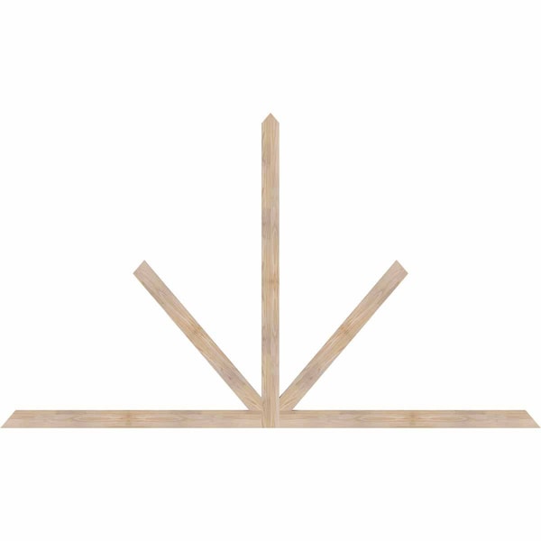 Ekena Millwork Saratoga Smooth Timber Gable Bracket, Douglas Fir, 108"W x 63"H x 1 1/2"D x 3 1/2"F, 14/12 Pitch GBW108X63X0204SAR00SDF - main